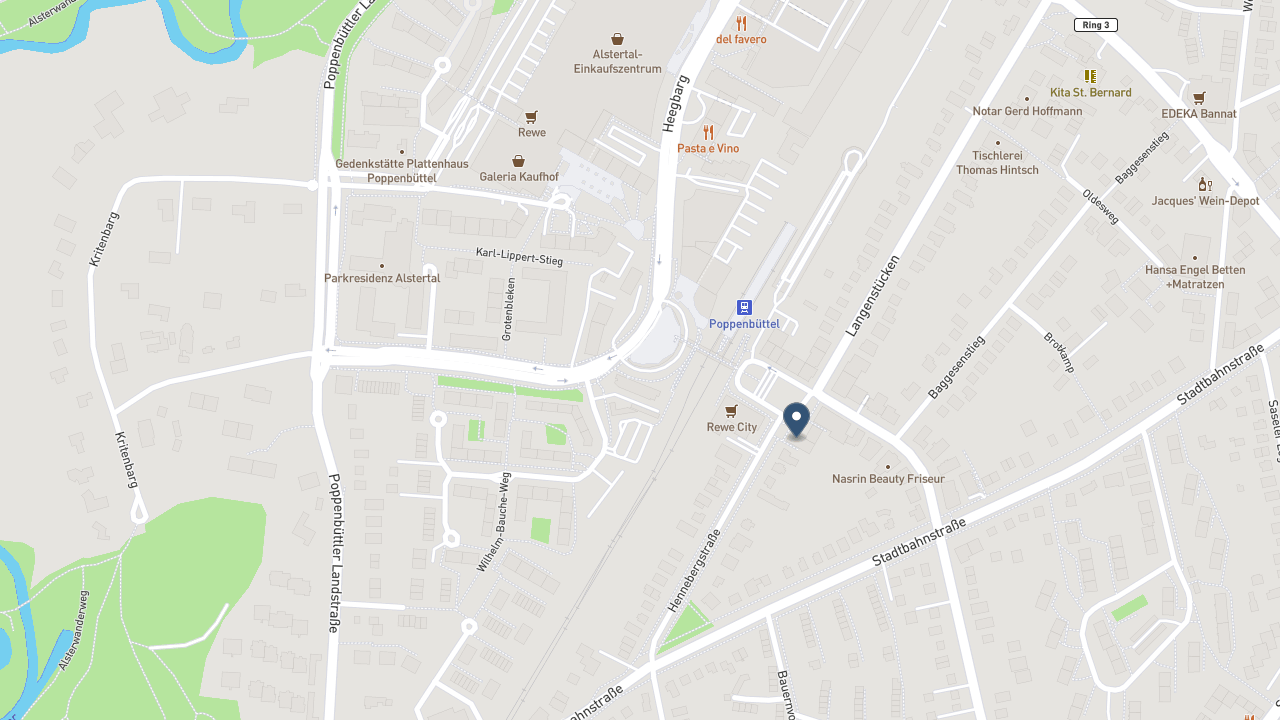 Lage der Praxis am Stormarnplatz 8, 22393 Hamburg